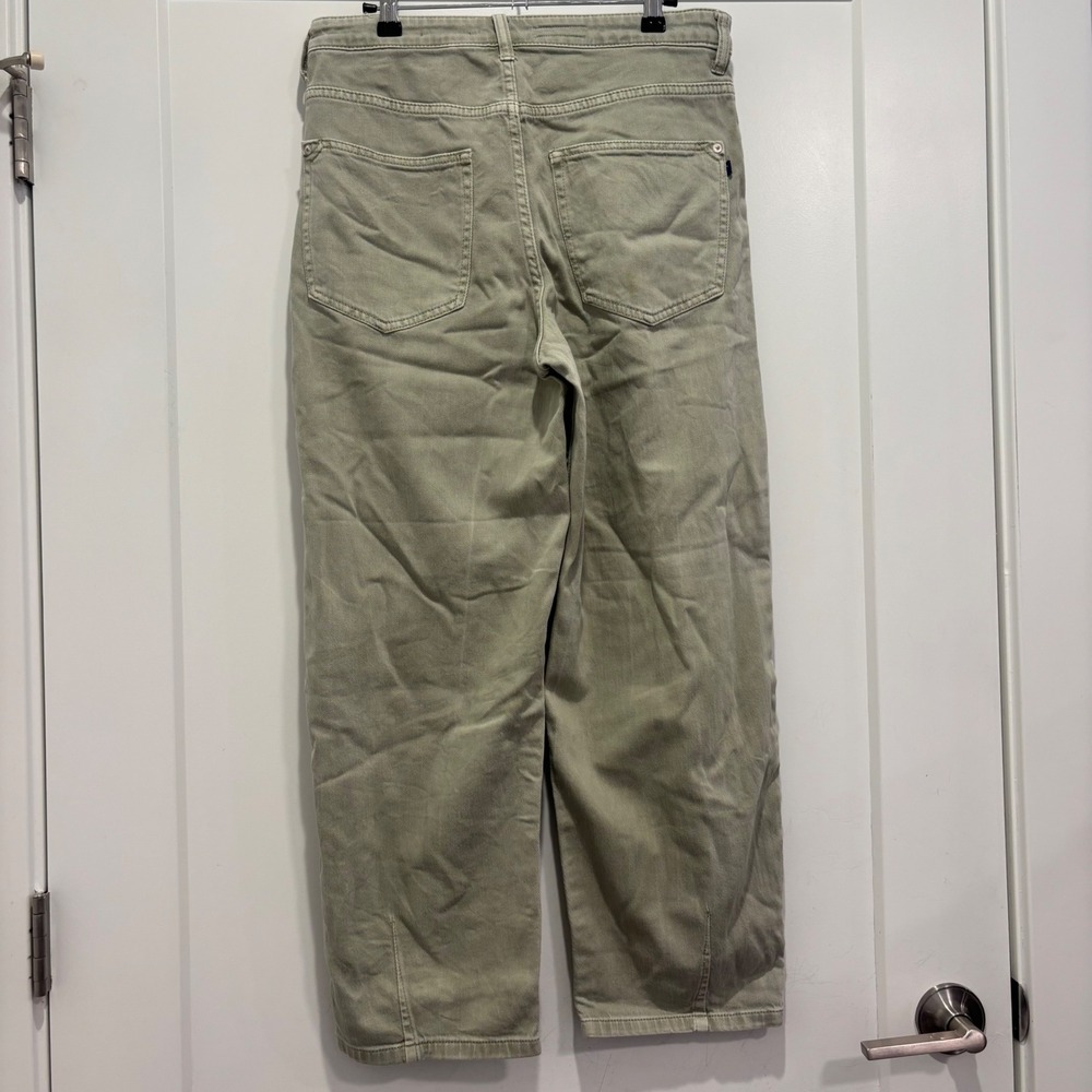 Pilcro and the Letterpress The Breaker Jeans Sage Green Wide Leg 30 - Picture 4 of 8